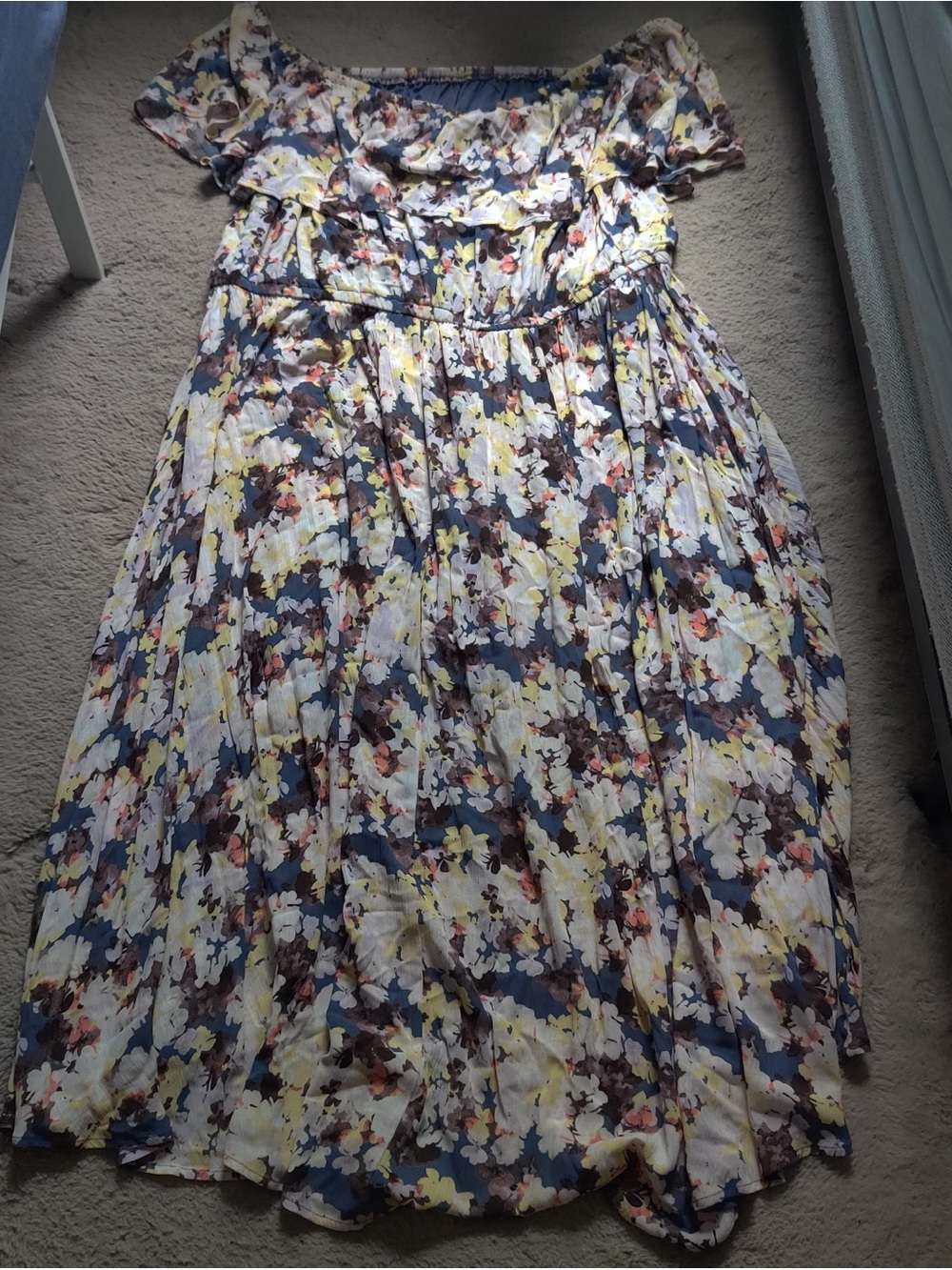 Torrid Floral Off-Shoulder High-Low Romper Dress in Floral Multi-Color - Picture 7 of 7